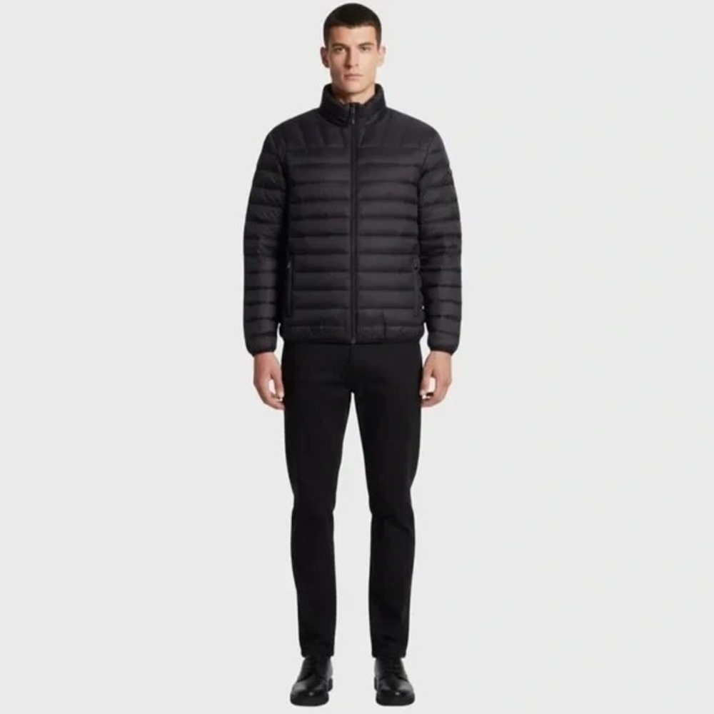 Hawke & Co Men's Quilted Packable Full-Zip Puffer Jacket Black Size XL